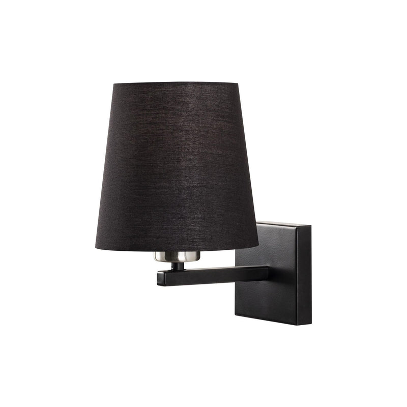 Lampa de perete 4664, negru, metal/material textil, 18x24x30 cm