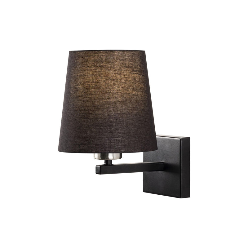 Lampa de perete 4664, negru, metal/material textil, 18x24x30 cm