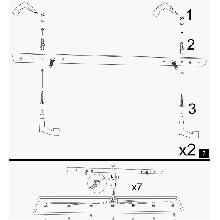 Lampa de perete Kafes-5566, negru, metal, 17x19x32 cm