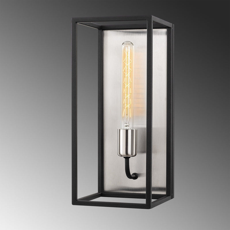 Lampa de perete Kafes-5571, negru, metal, 17x19x39 cm