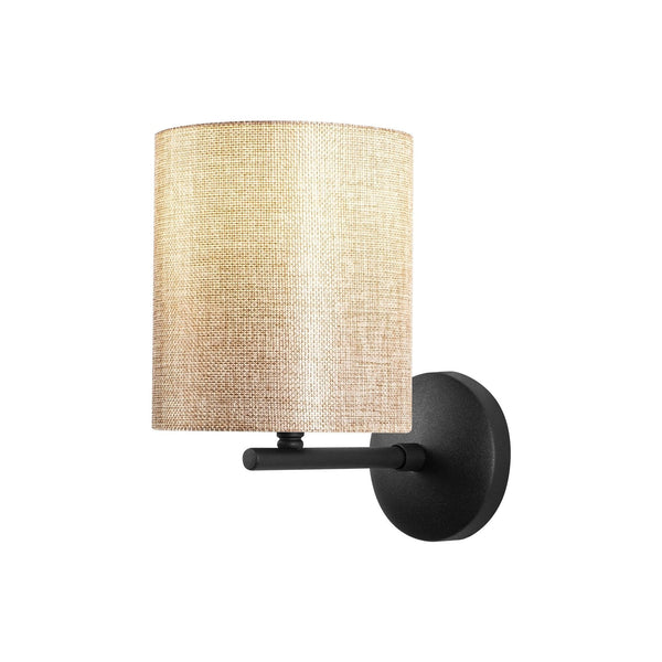 Lampa perete 4685, negru/crem, metal/material textil, 14x23x26 cm