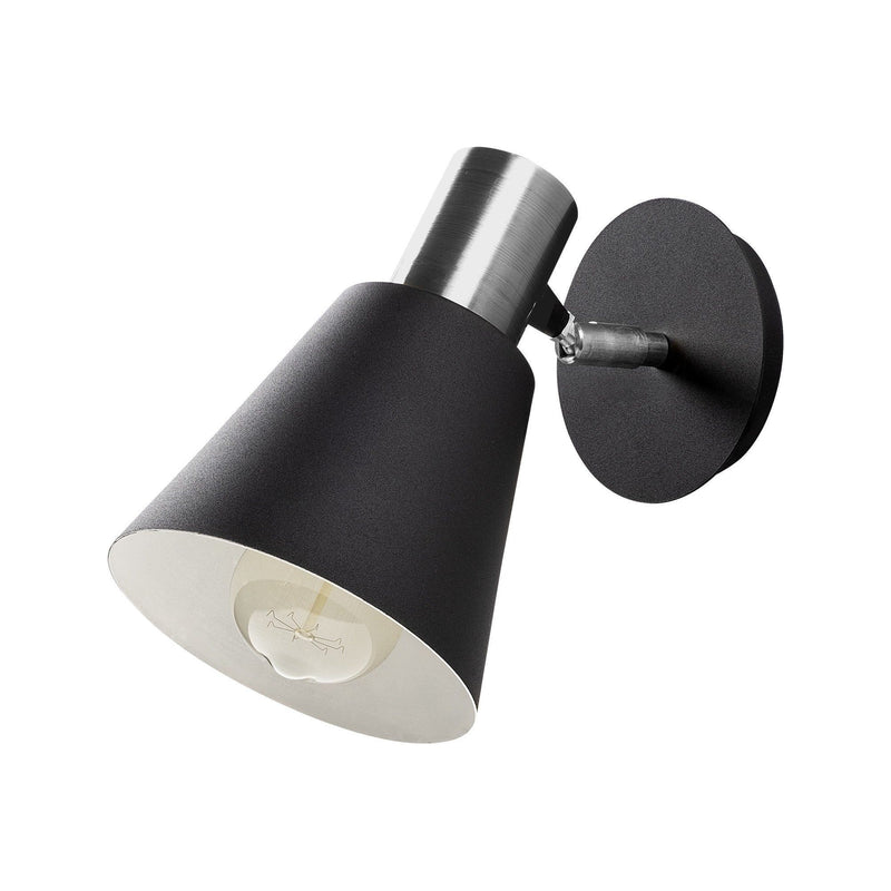Lampa de perete Kem-6347, negru, metal, 25x14x22 cm