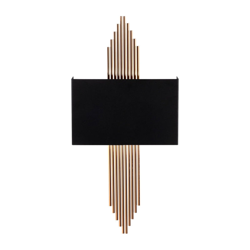 Lampa de perete 613-A, negru/maro, metal, 75x10x22 cm