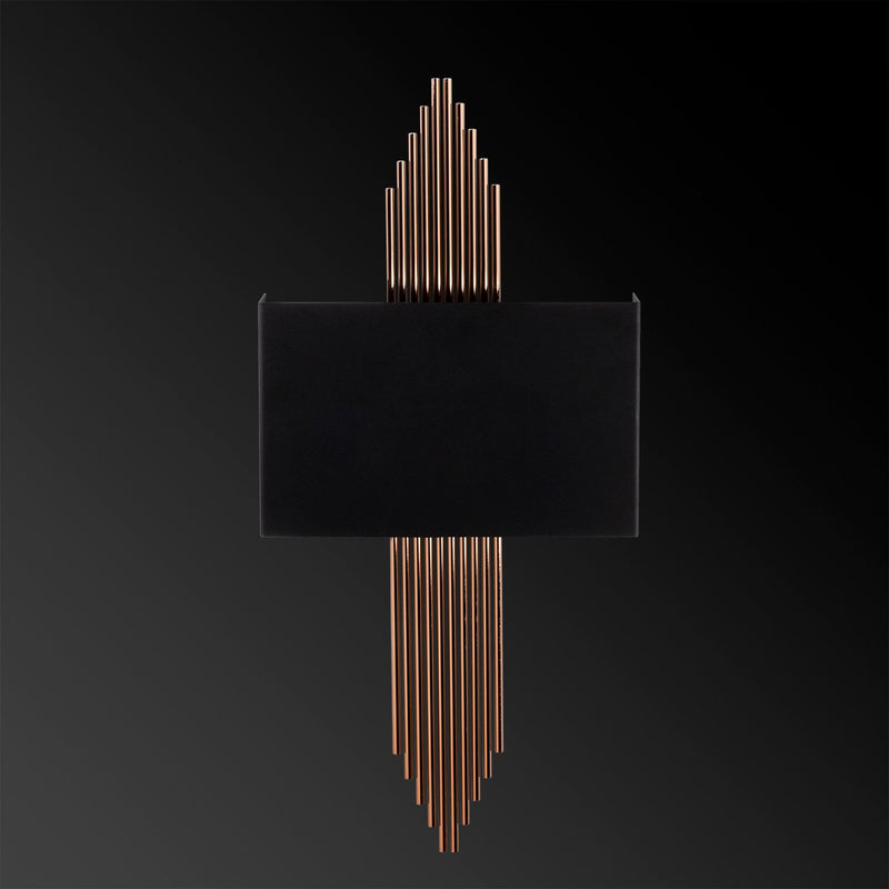 Lampa de perete 613-A, negru/maro, metal, 75x10x22 cm
