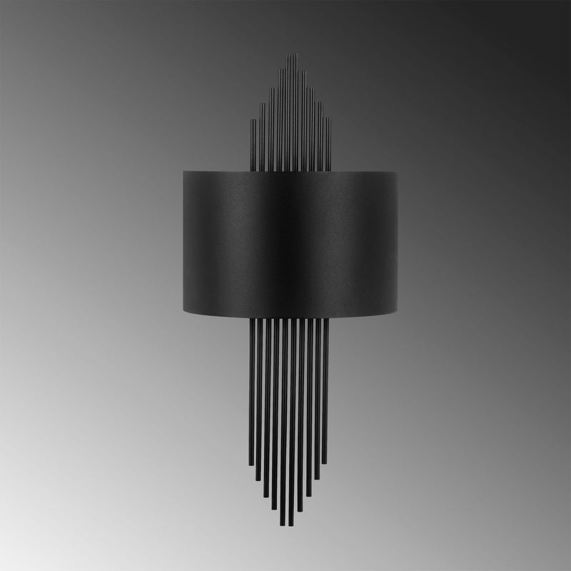 Aplica de perete 620 - A, metal, negru, forma curbata, 75x10x22 cm