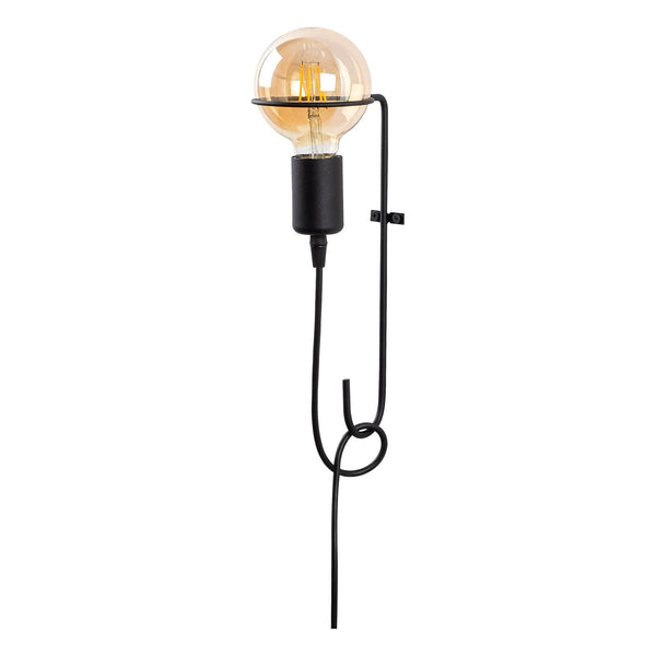 Lampa perete 3664, negru, metal, 9x30 cm