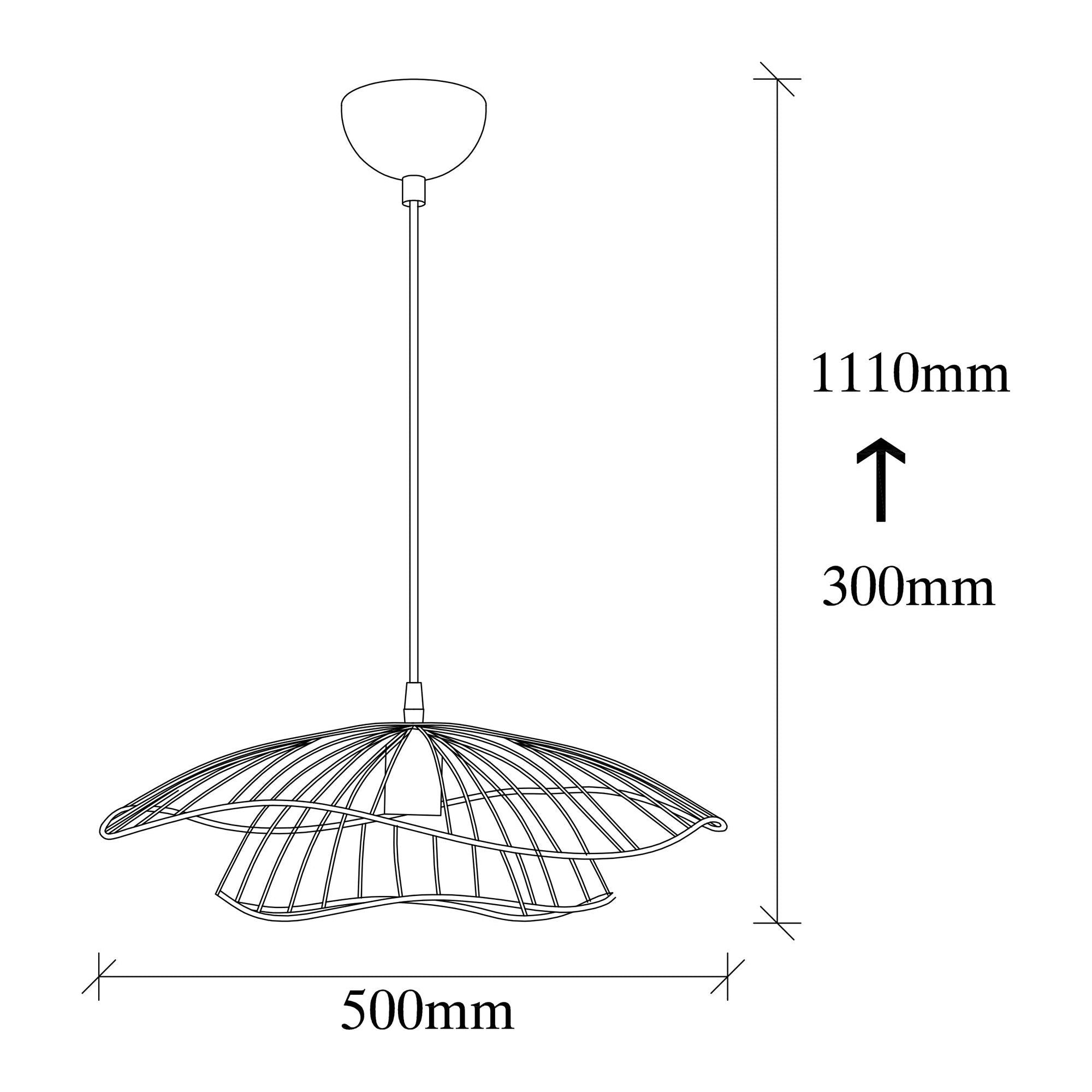Lustra TEL 6501, metal, auriu-rose, 50x111 cm