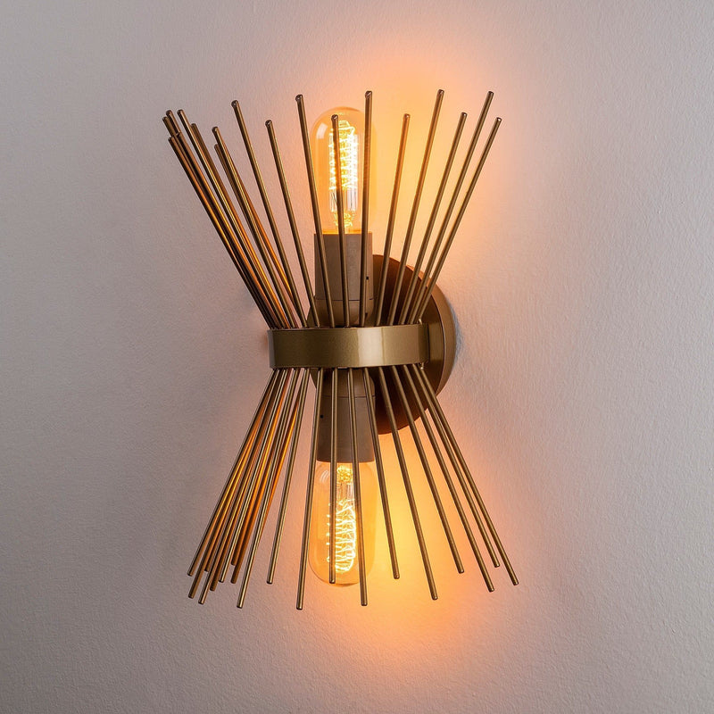 Lampa de perete Kirpi, 3092, cadru metalic, auriu, 23x16x33 cm