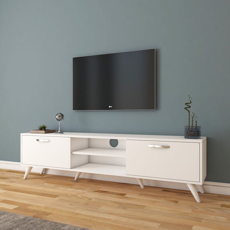 Comoda TV A9 - 220, alb, pal melaminat, 180x48x35 cm