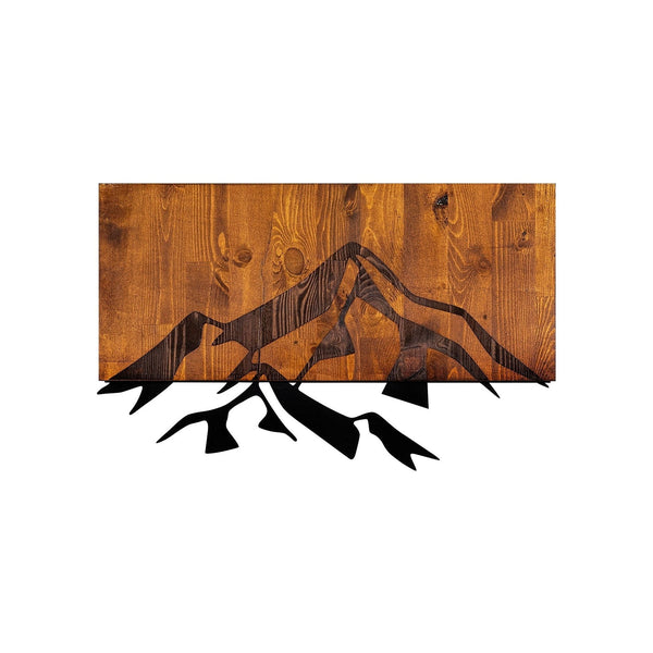 Accesoriu decorativ Dag 1, negru/stejar, metal/lemn, 58x36 cm