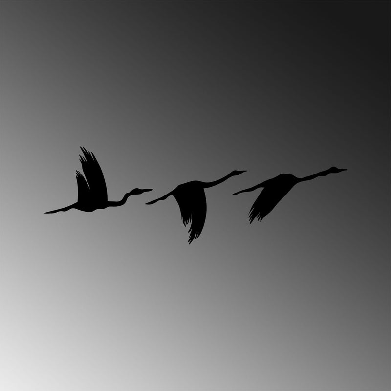 Accesoriu decorativ Migrant Birds-291, negru, metal