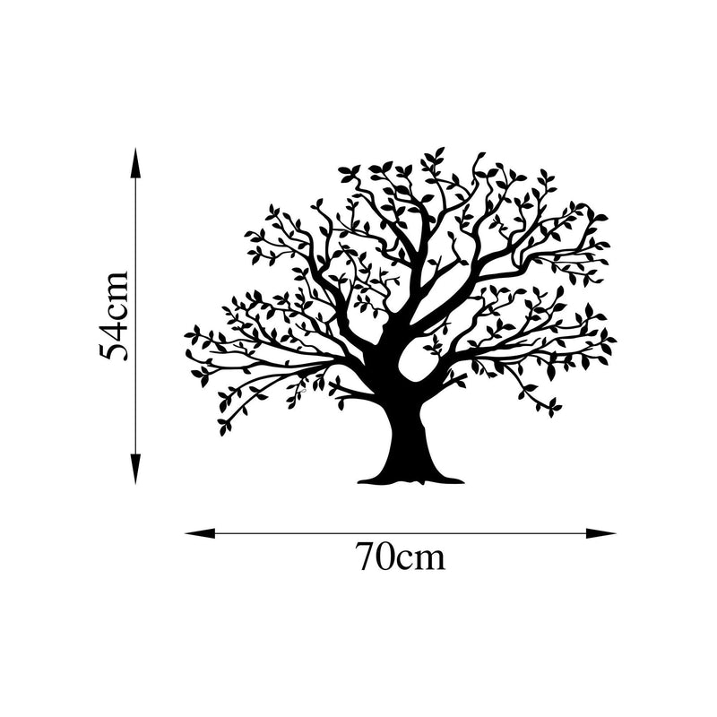 Decoratiune perete MONUMENTAL TREE-515, negru, metal, 70x54 cm