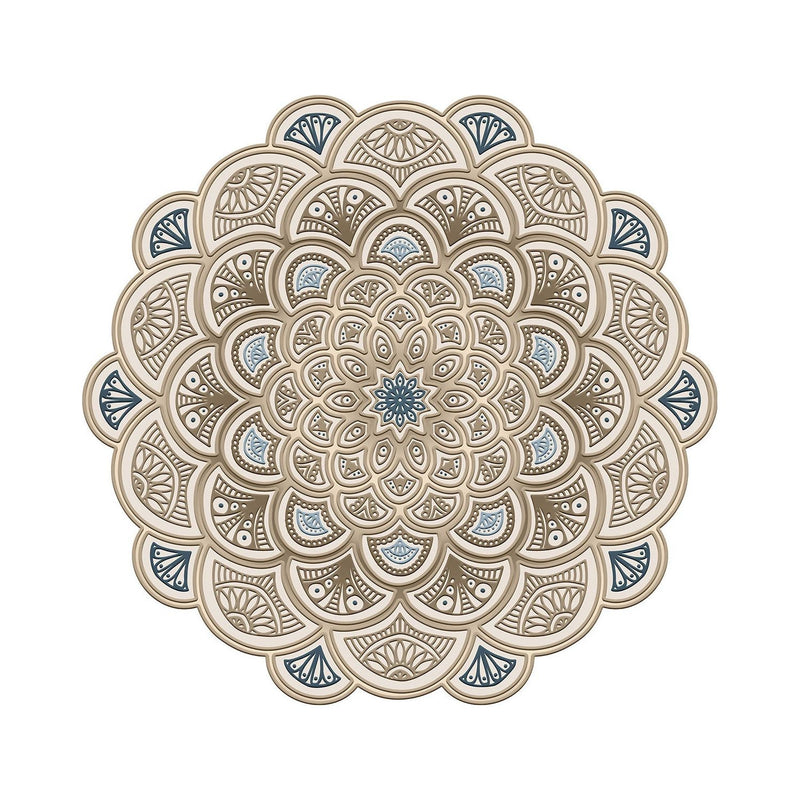 Covor, 180x180 cm, forma rotunda, poliester 100%, crem, ALN600156KR18