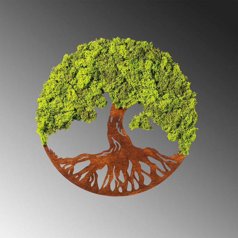 Accesoriu decorativ cu muschi Tree Of Life 3, 100%, 44x1x44 cm