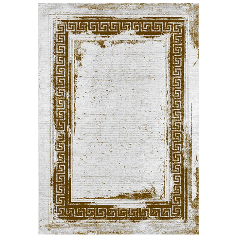 Covor 4024A, 160x230 cm, forma dreptunghiulara, catifea 100%, alb, maro