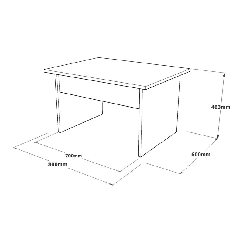 Masuta de cafea VS2 - CGA, gri/nuc, PAL melaminat, 80x60x46 cm