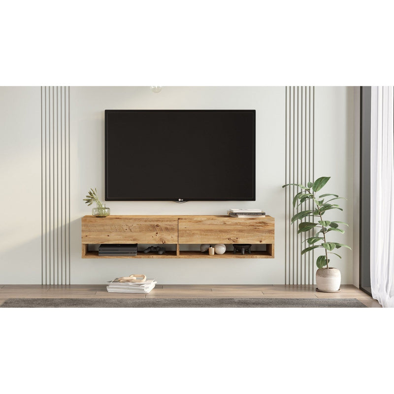 Comoda TV FR11-A, stejar, PAL, 140x32x29 cm