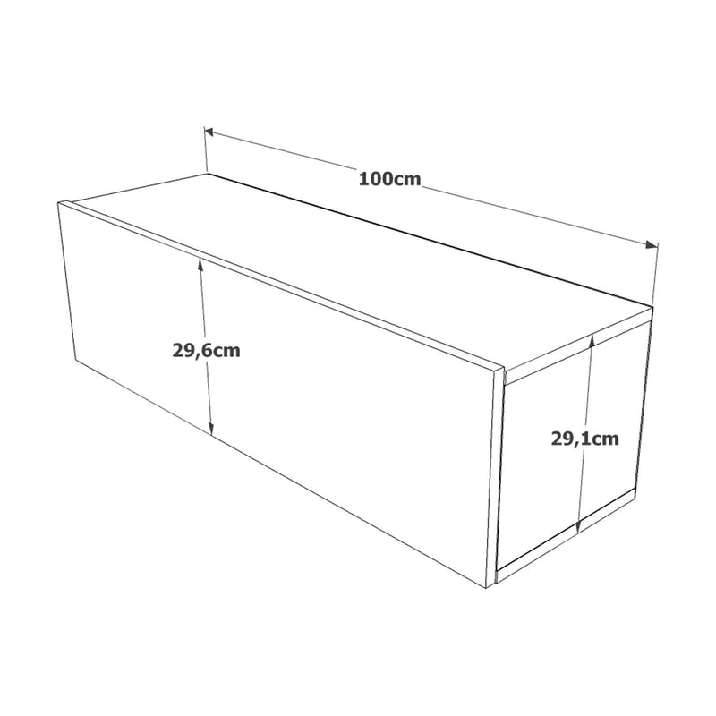 Comoda TV FR12-A, stejar, PAL melaminat, 100x29 cm