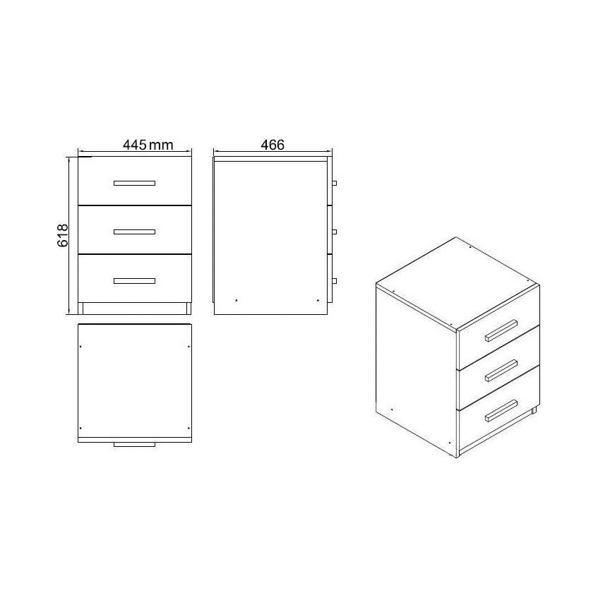 Set birou VO13-BA, nuc/gri antracit, PAL melaminat