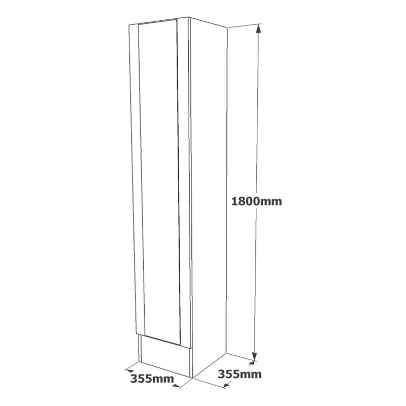 Dulap ML14-A, stejar, PAL melaminat, cu o usa, 36x36x180 cm