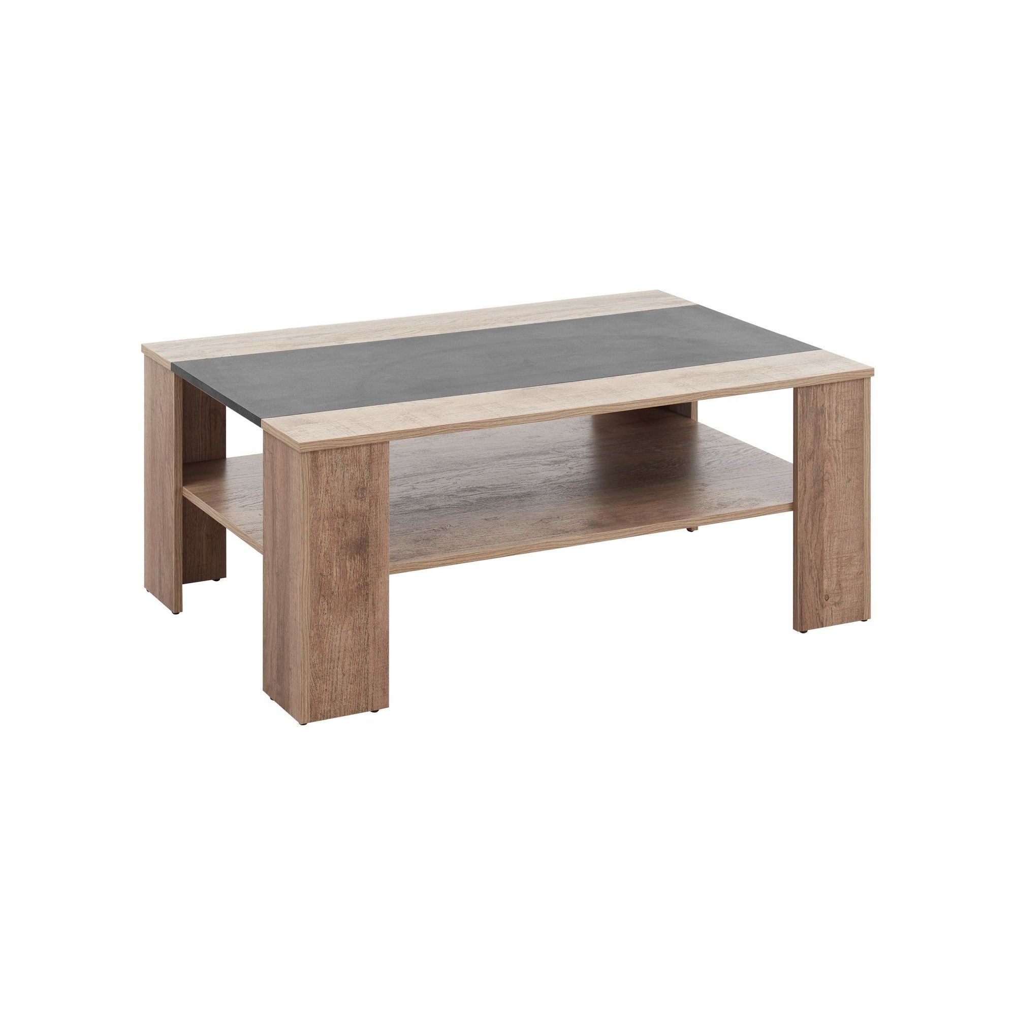 Masuta cafea Dakota, stejar/gri antracit, PAL, 107x70x44 cm