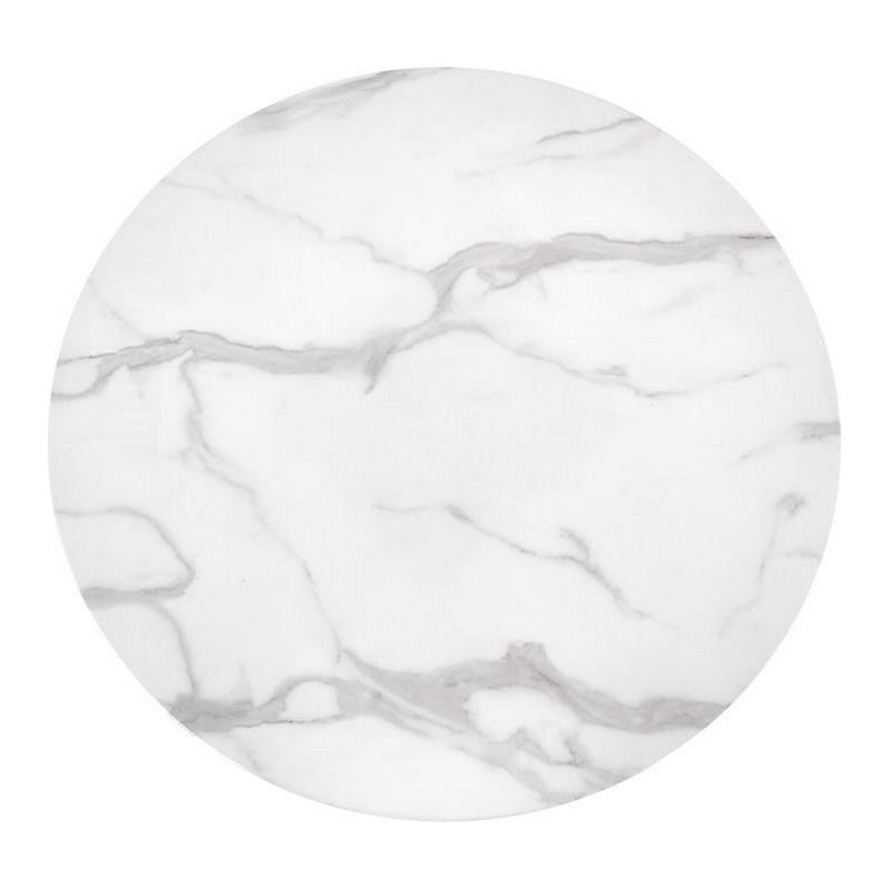 Masa rotunda AMBROSIO, alb/negru, 90x72 cm