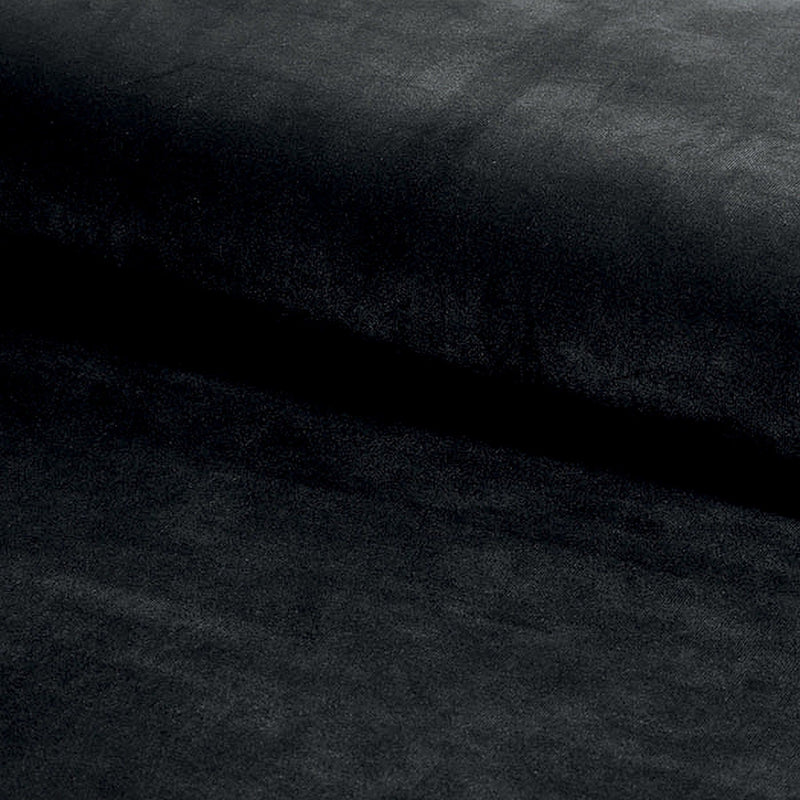 Taburet LORI 2, stofa catifelata neagra, 76x34x39 cm