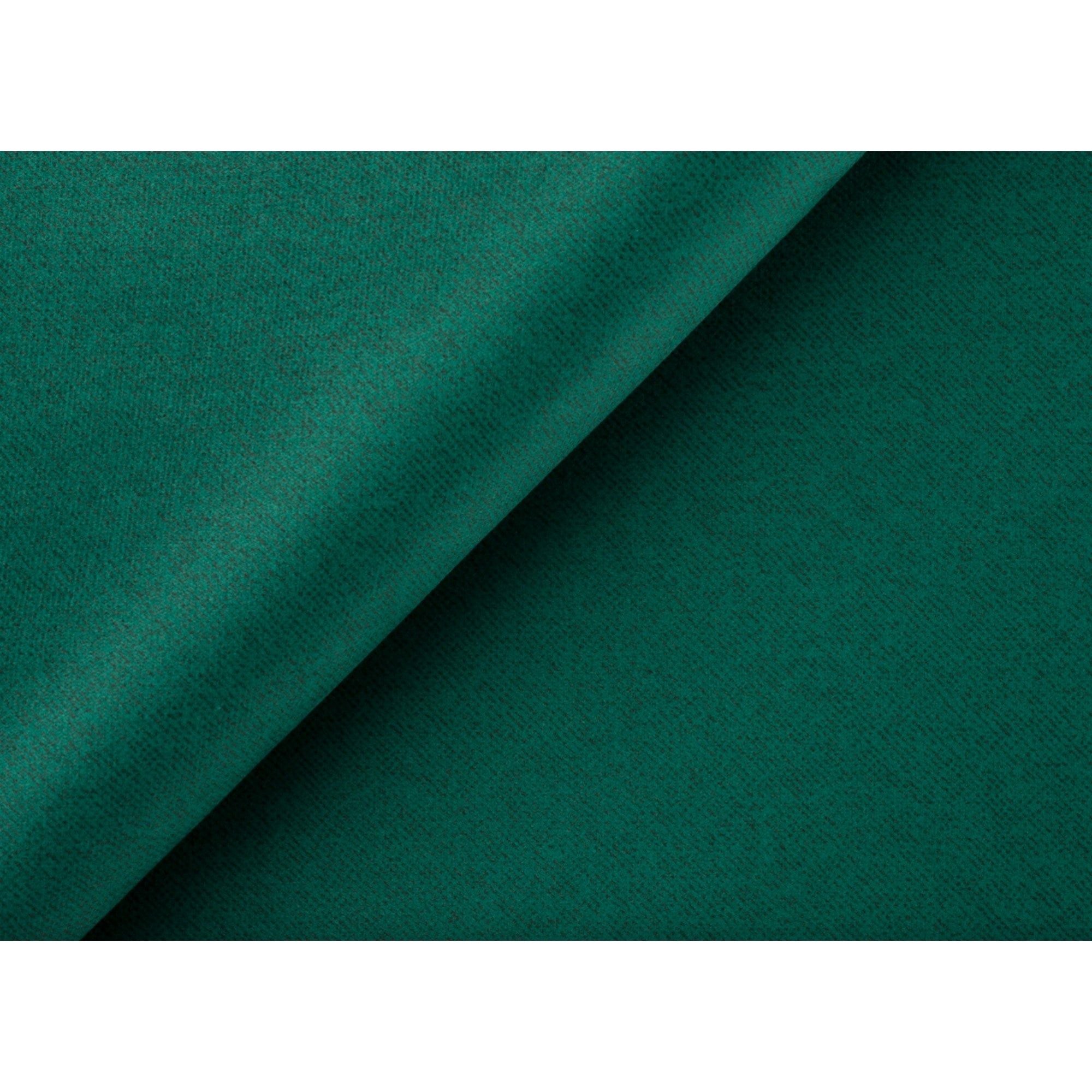 Coltar extensibil MOLINA MINI, sezlong dreapta, stofa catifelata verde - Element 20, Gama Premium, cu lada depozitare, 277x189x90 cm