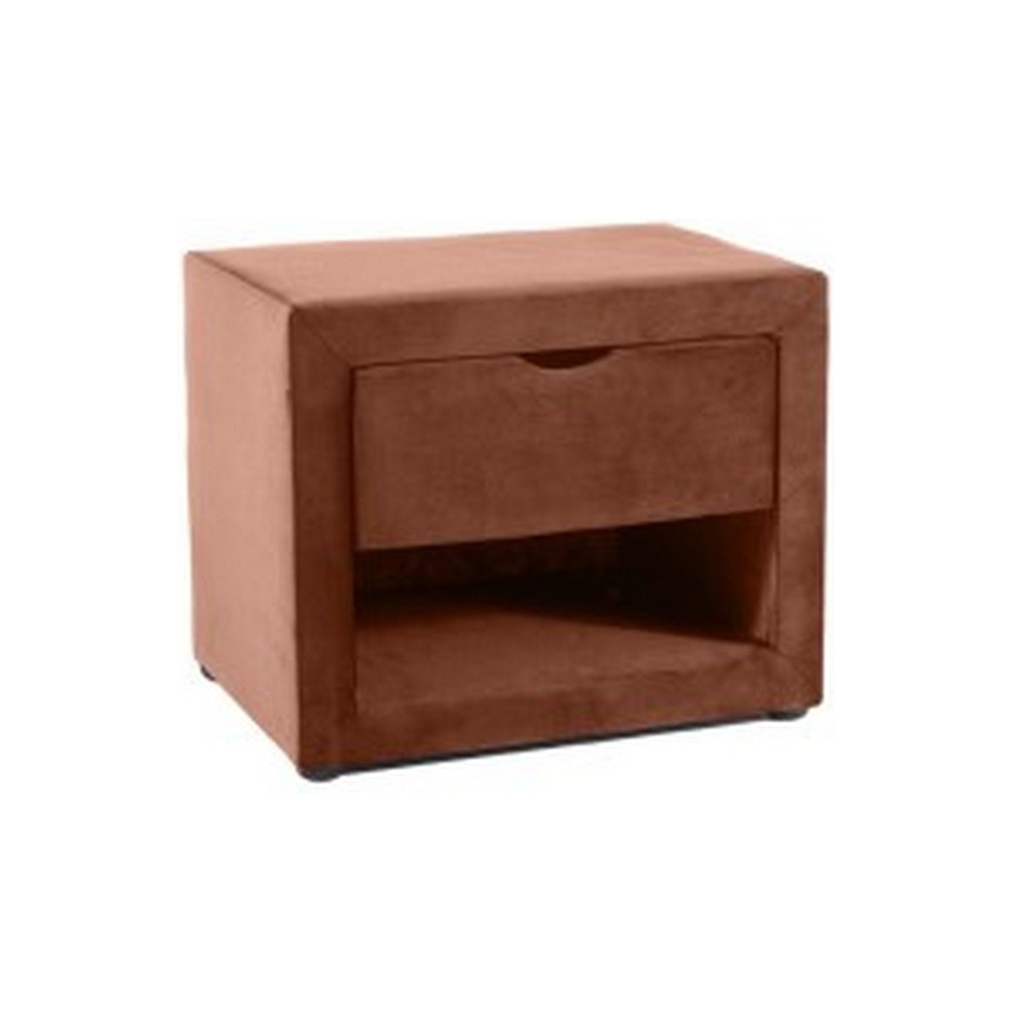 Noptiera ET-001, roz antic, stofa catifelata, 50x35x42 cm