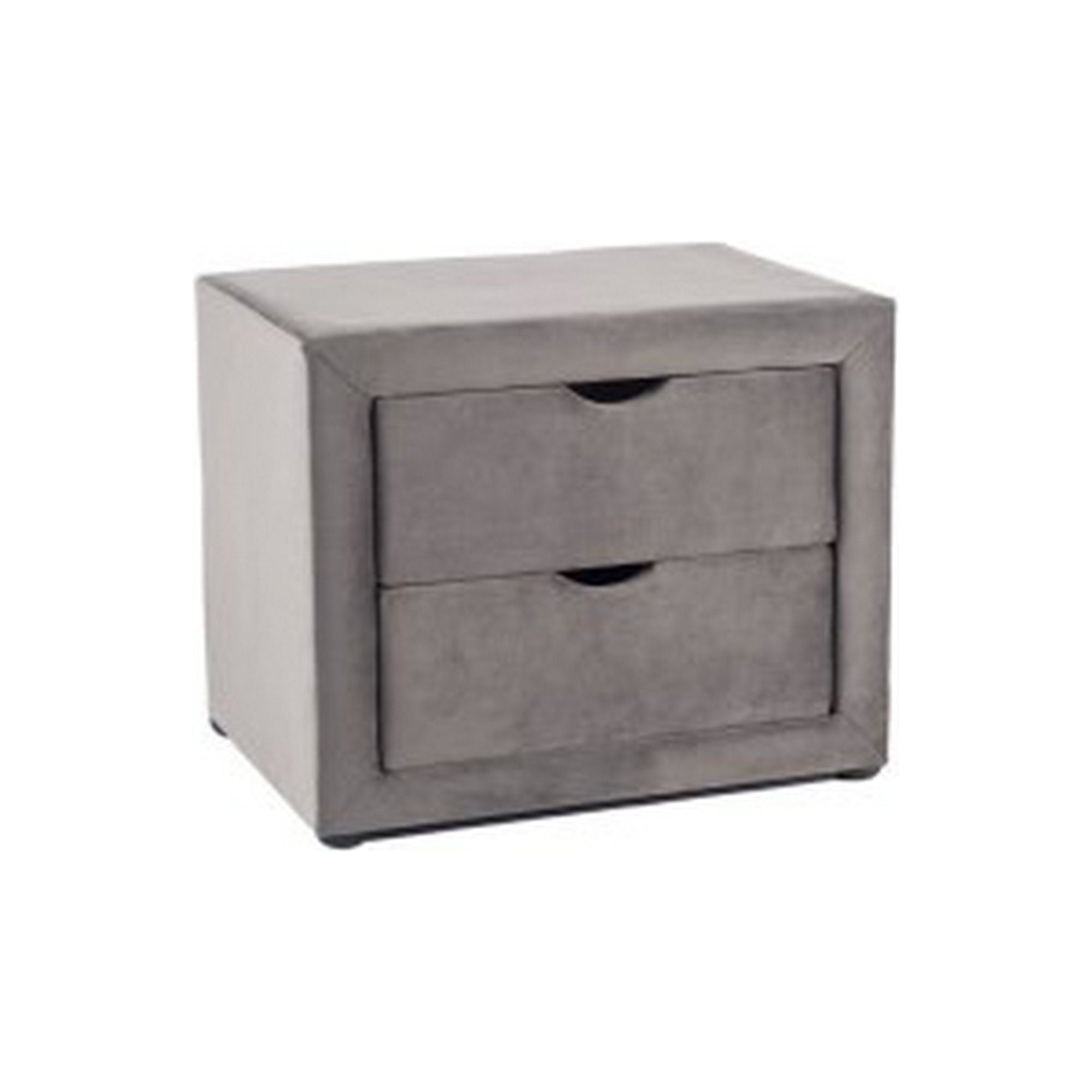 Noptiera ET-002, gri- Bluvel 14, stofa catifelata, 50x35x42 cm
