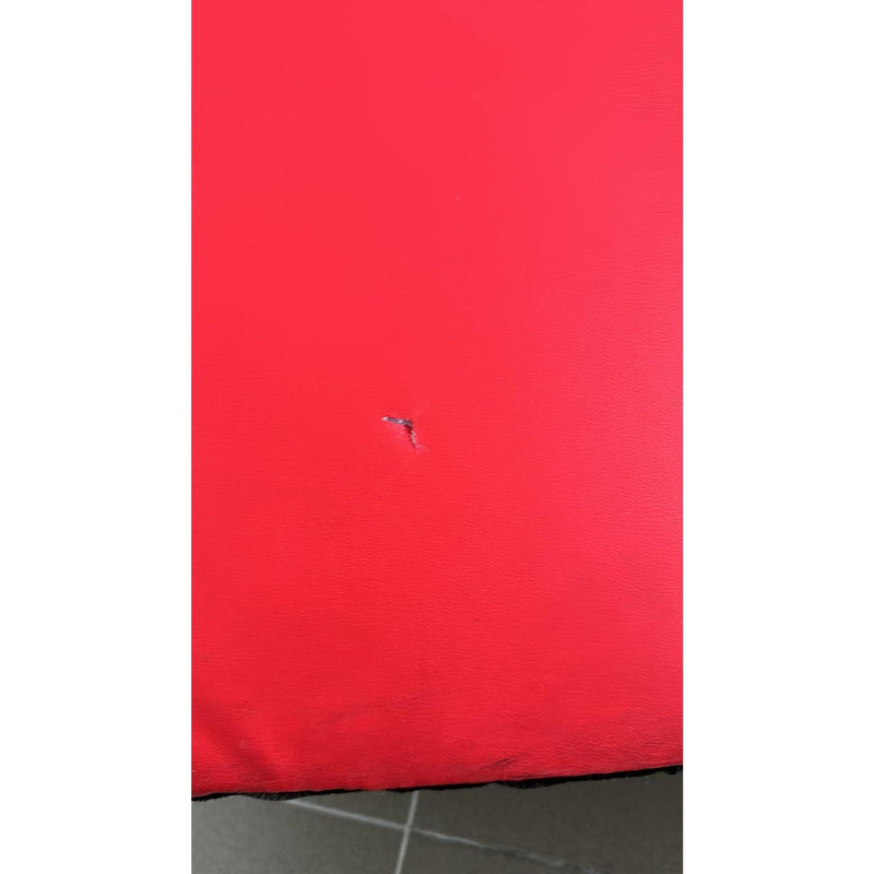 PRODUS RESIGILAT - Fotoliu Olga, rosu, piele ecologica, 68x68x68 cm