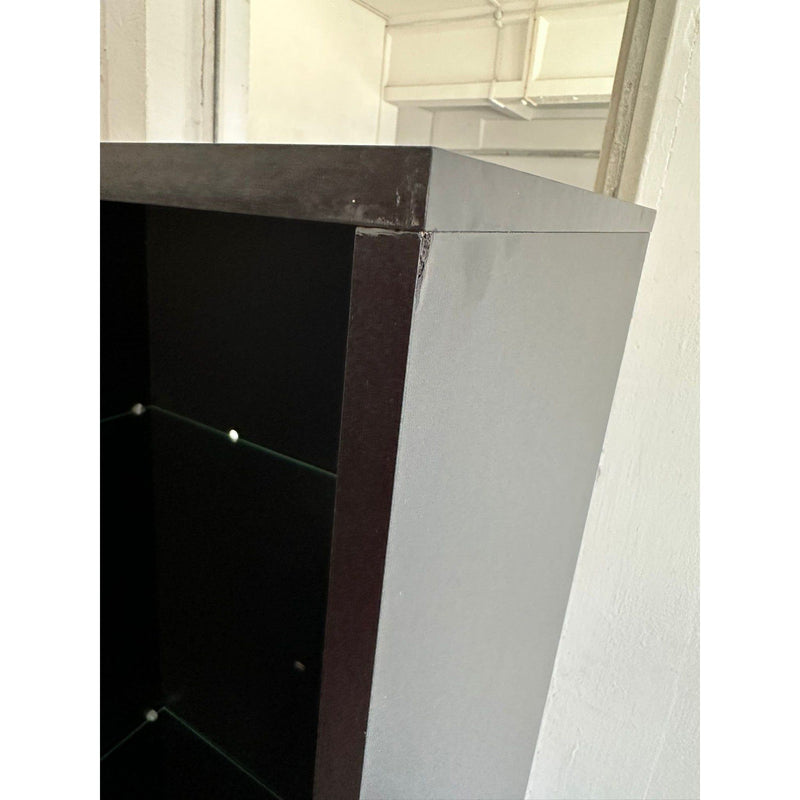 PRODUS RESIGILAT - Living Modern, negru, PAL/sticla, 280x42x148 cm