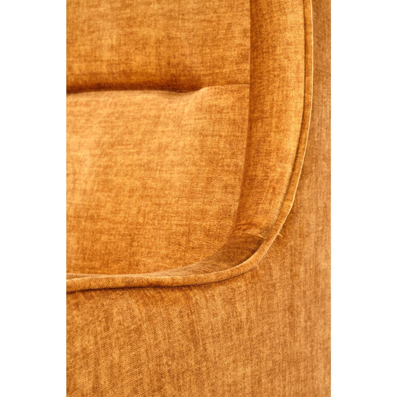 Fotoliu CHESTER 2, stofa catifelata galbena, 67x85x114 cm