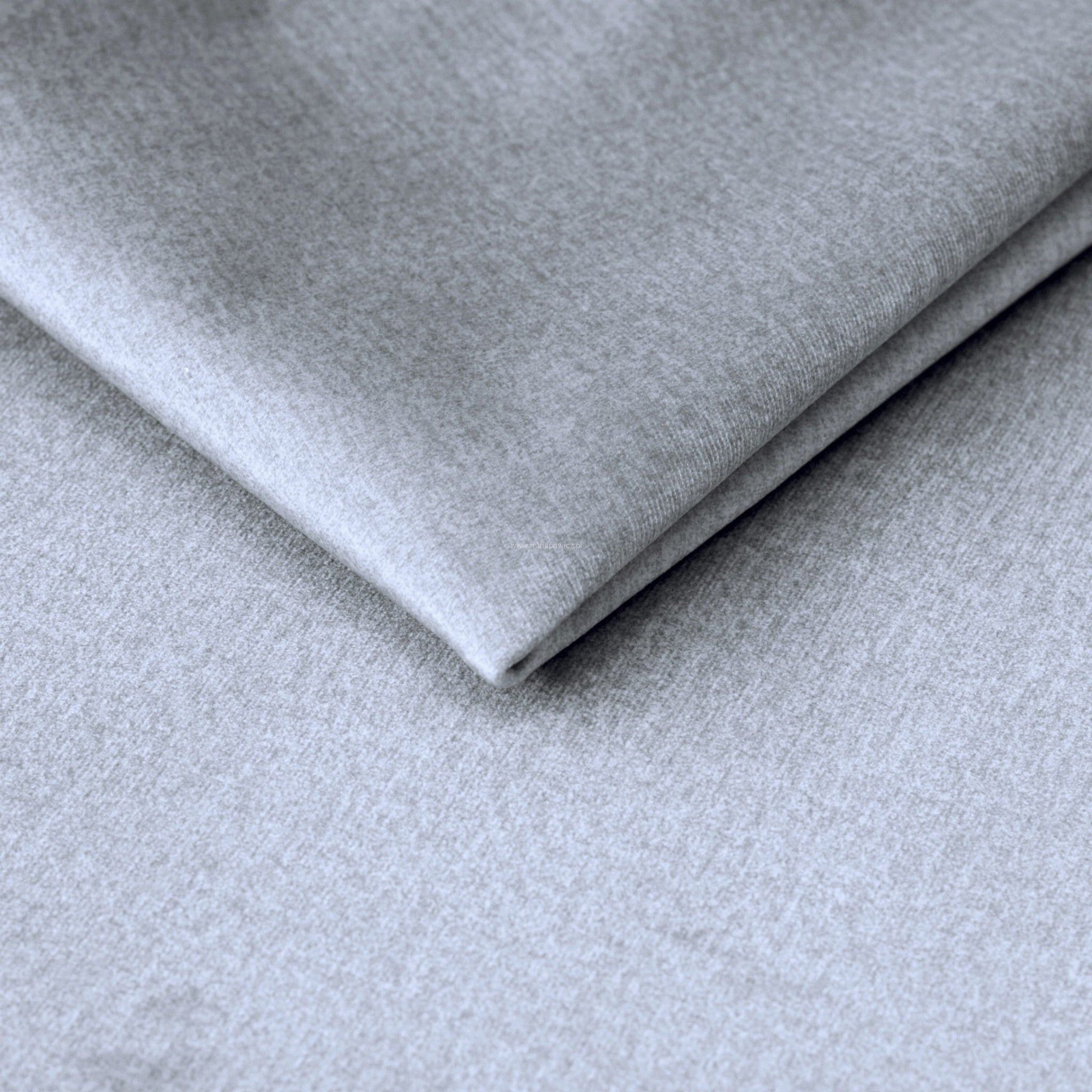 Coltar BAGGIO, sezlong stanga, stofa catifelata gri - Monolith 85, cu reglaj electric, incarcator wireless, lada depozitare si tetiere reglabile, 280x196x100 cm