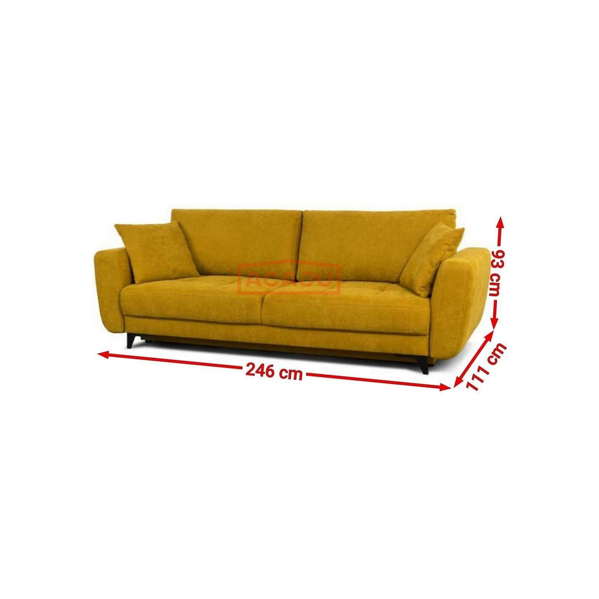 Canapea extensibila KARISA, personalizabil materiale Stofa de Lux, cu lada depozitare, 246x111x93 cm