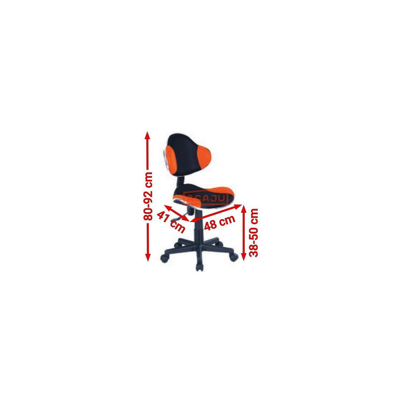 Scaun de birou copii portocaliu-negru Q-G2, 48X41X80/92