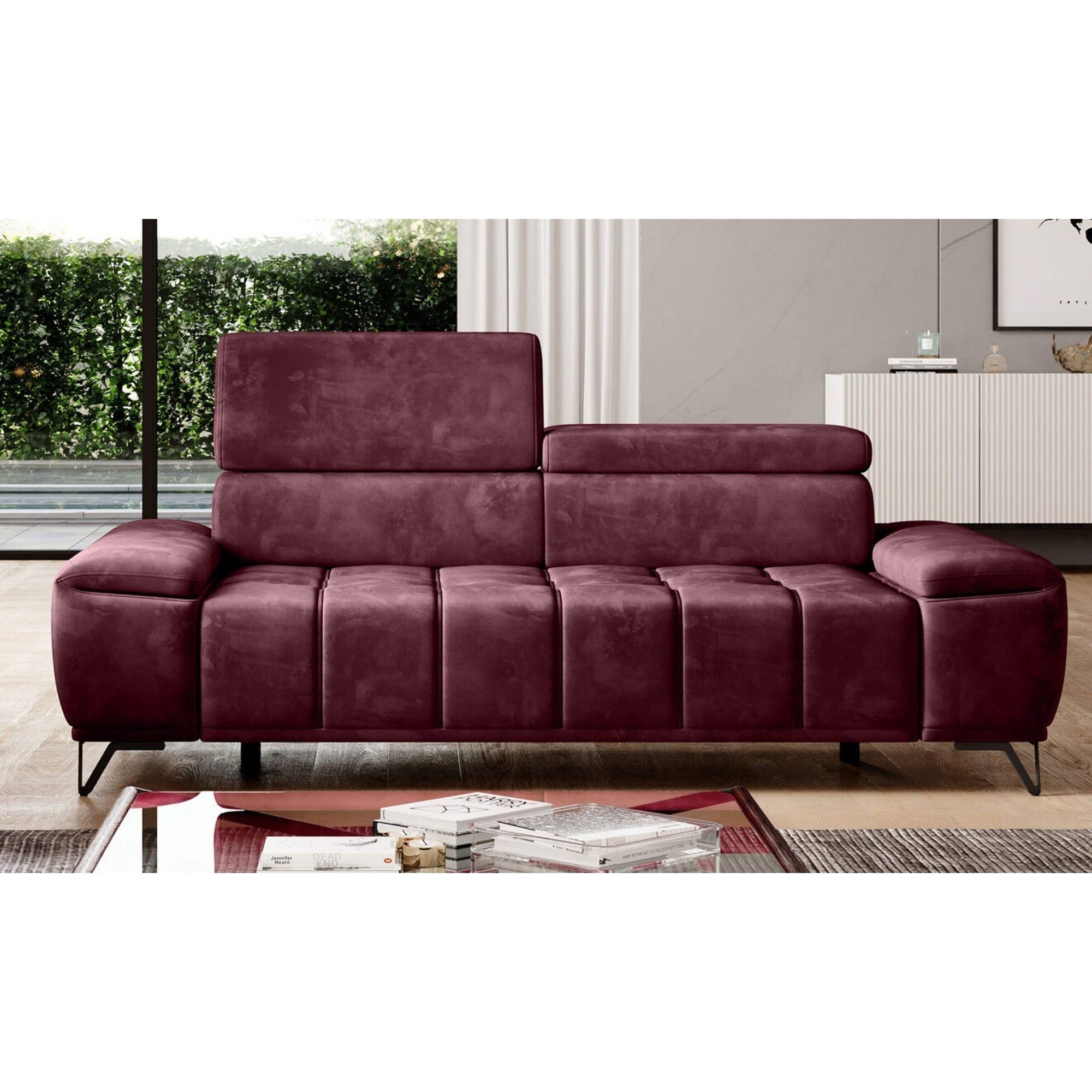 Canapea PALLADIO 3E, personalizabil materiale gama Oferta Avantaj, reglaj electric, tetiere raglabile, 212x110x99 cm