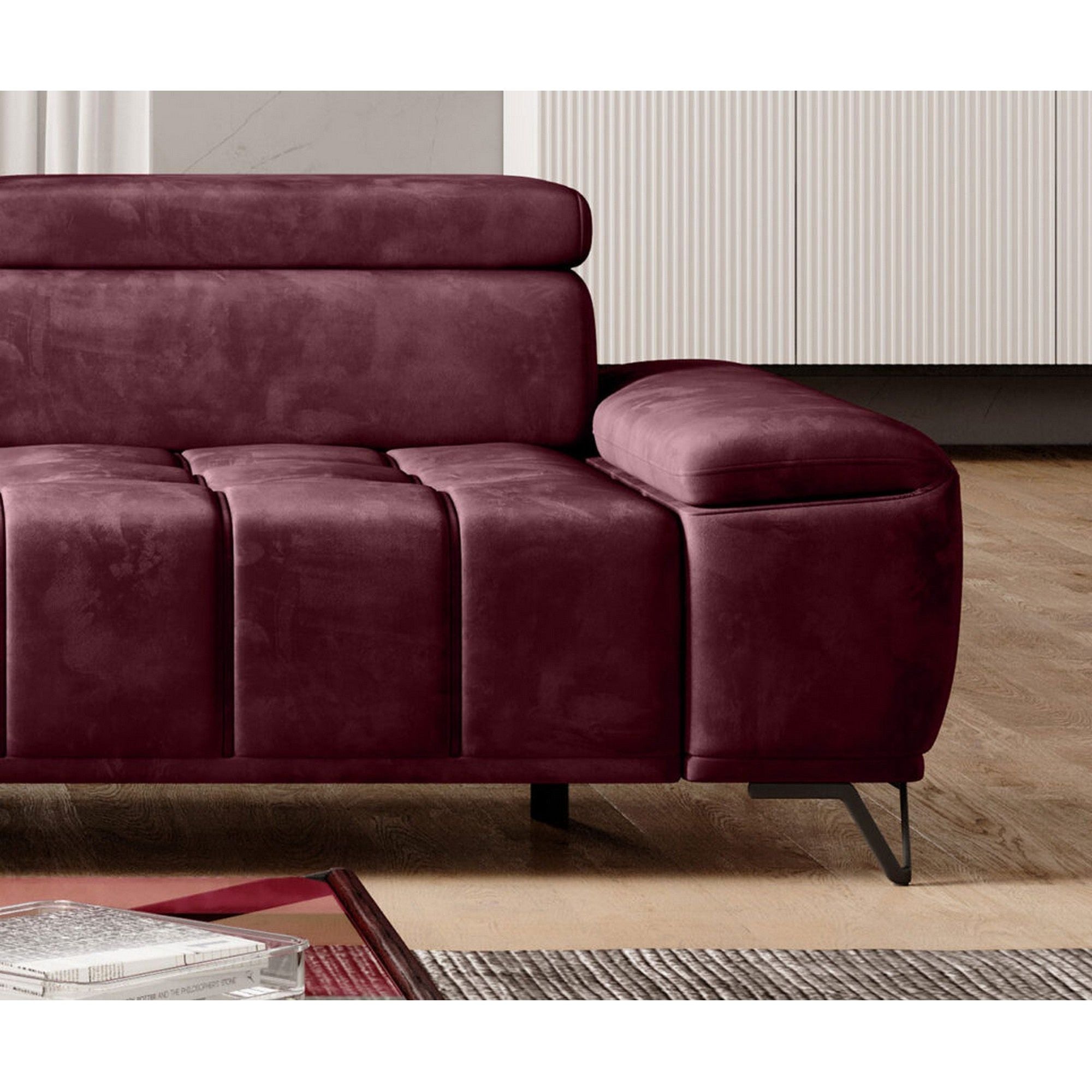 Canapea PALLADIO 3E, personalizabil materiale gama Oferta Avantaj, reglaj electric, tetiere raglabile, 212x110x99 cm