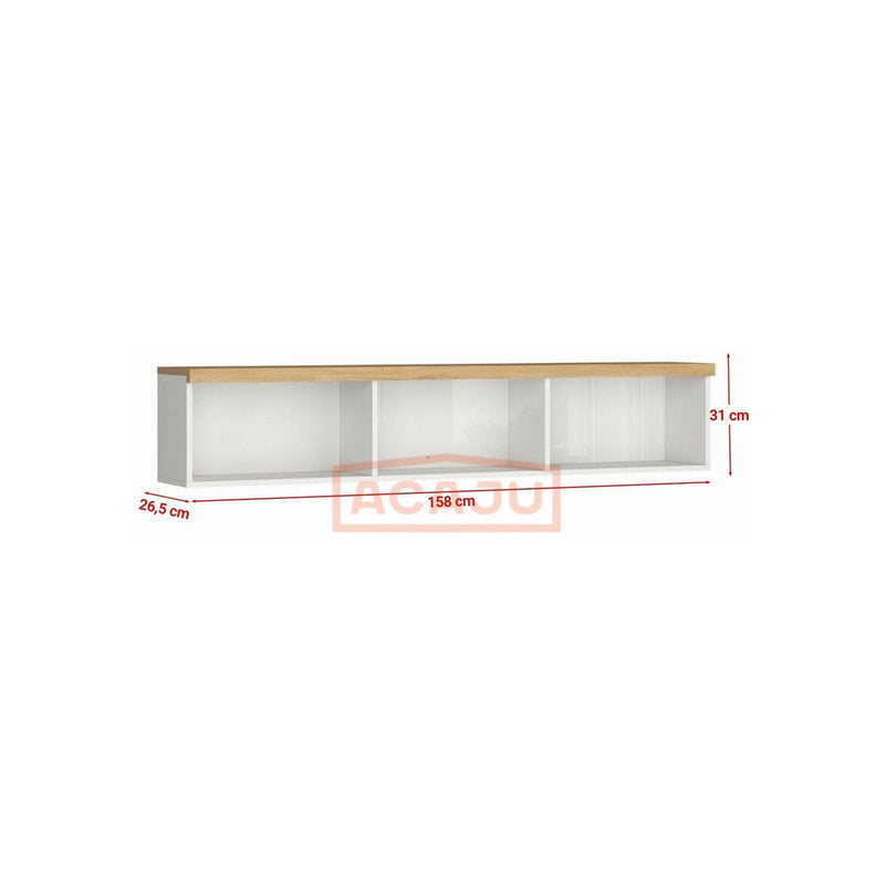 Dulap suspendat din lemn Erla, 158X26,5X31 cm