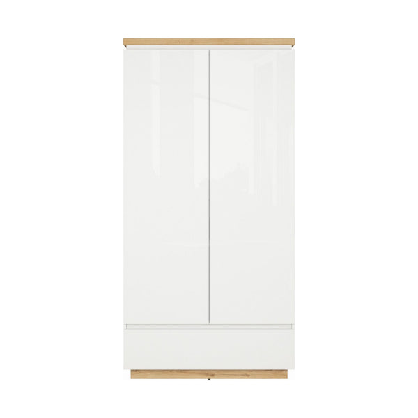 Dulap dormitor lemn alb Erla, 98x53x196 cm