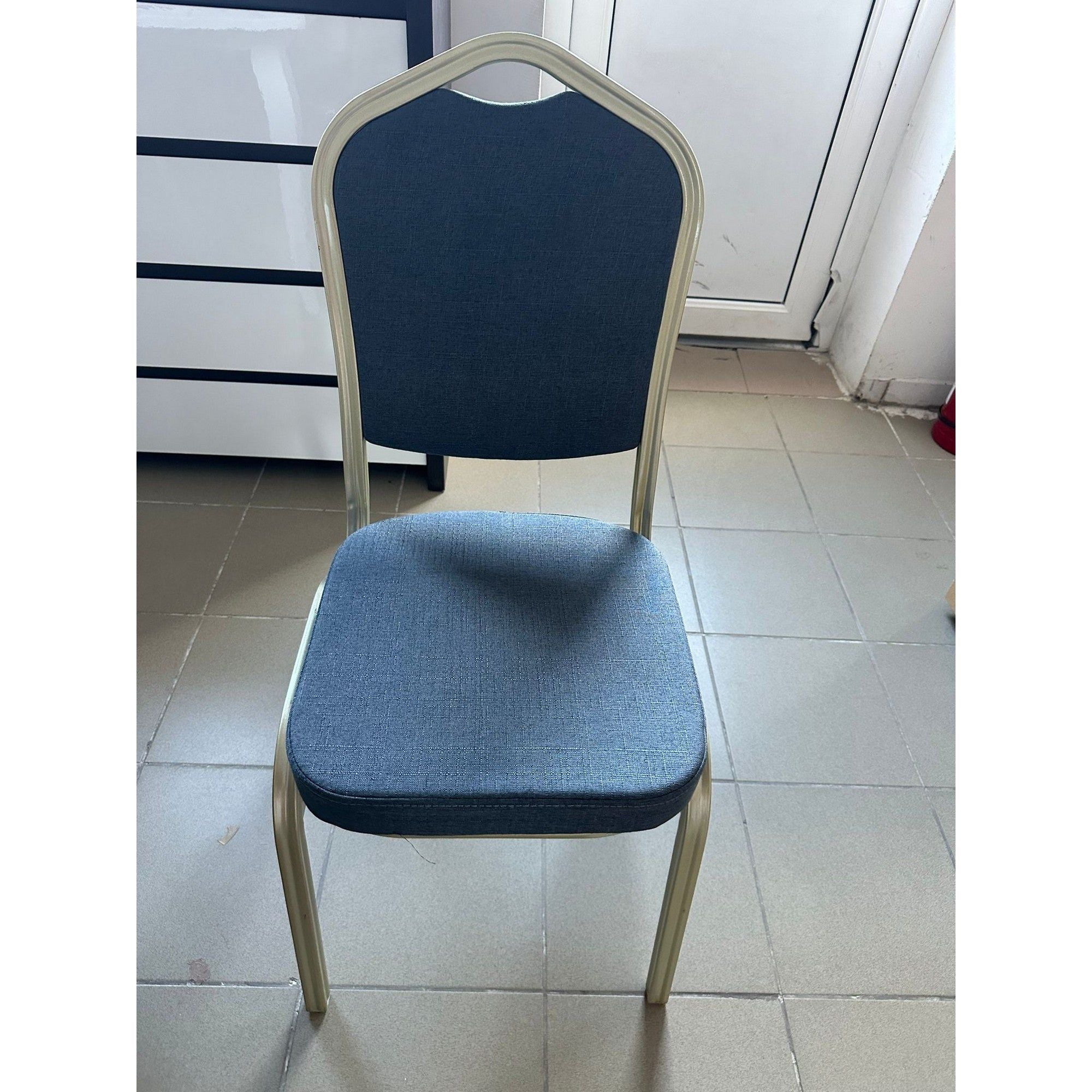 PRODUS RESIGILAT - Scaun ZINA 2 NEW, stofa/metal, albastru, 44x50x93 cm