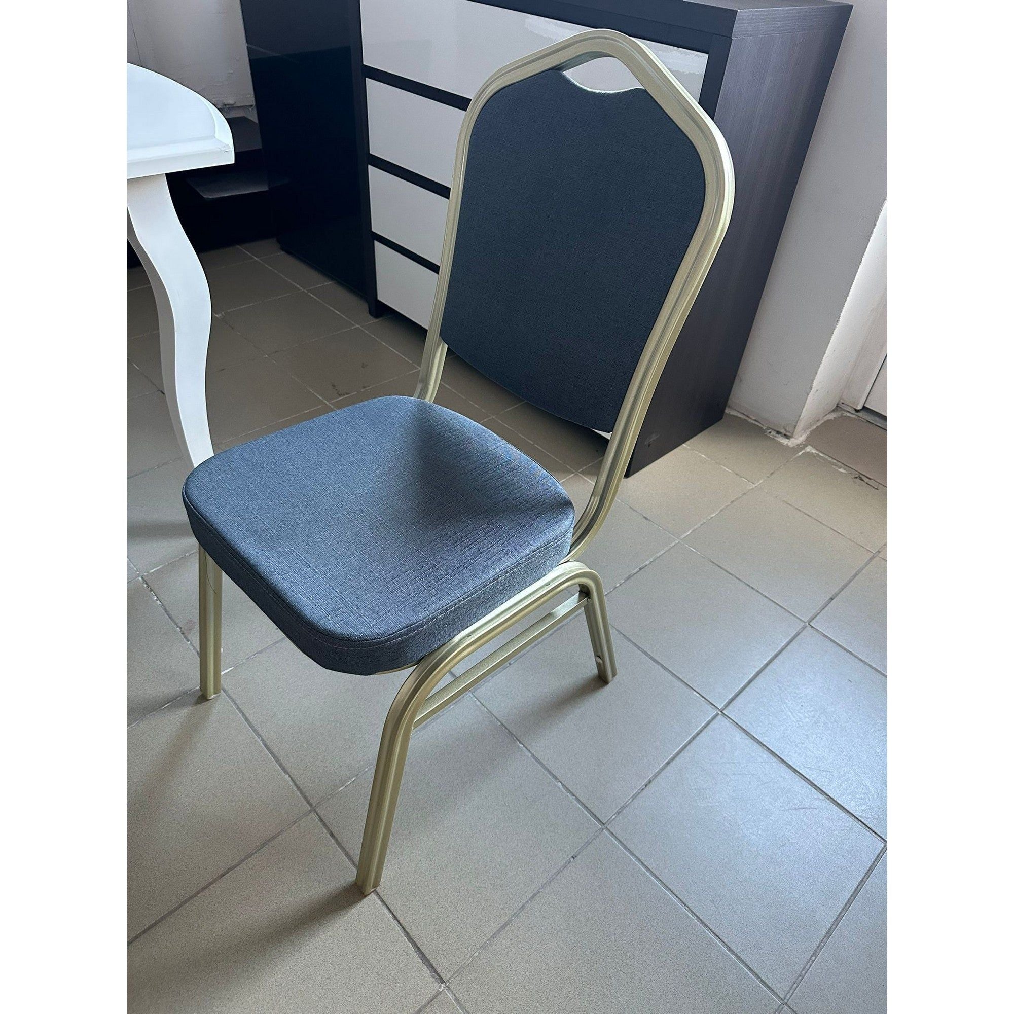 PRODUS RESIGILAT - Scaun ZINA 2 NEW, stofa/metal, albastru, 44x50x93 cm
