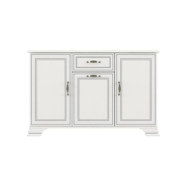 Set hol alb vintage Tiffany (Tiffy) 2, format din dulap cu oglinda, cuier de perete si comoda