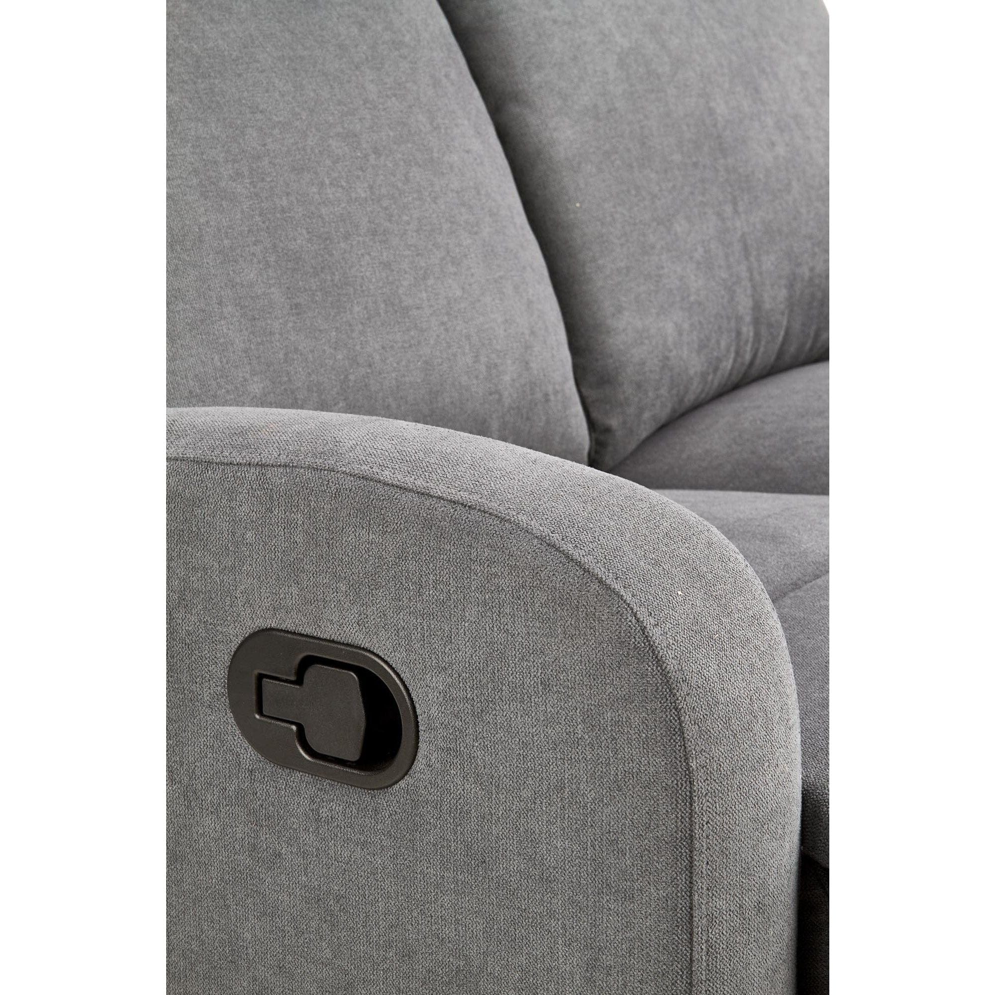 Canapea pliabila OSLO 2S, gri, stofa, 128x95/158x100/79 cm