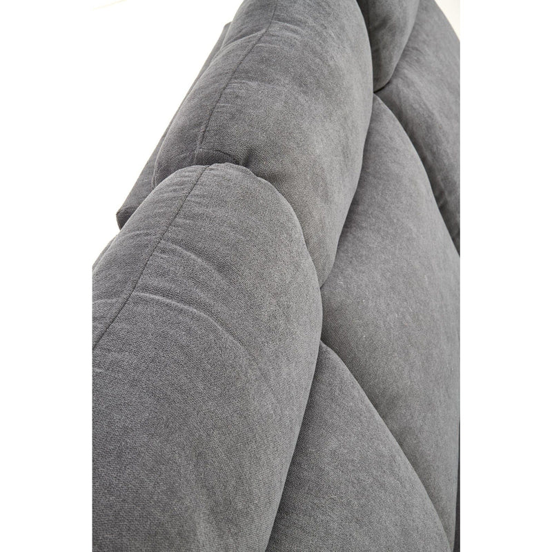 Canapea pliabila OSLO 3S, gri inchis, stofa, 180x95/158x100/79 cm