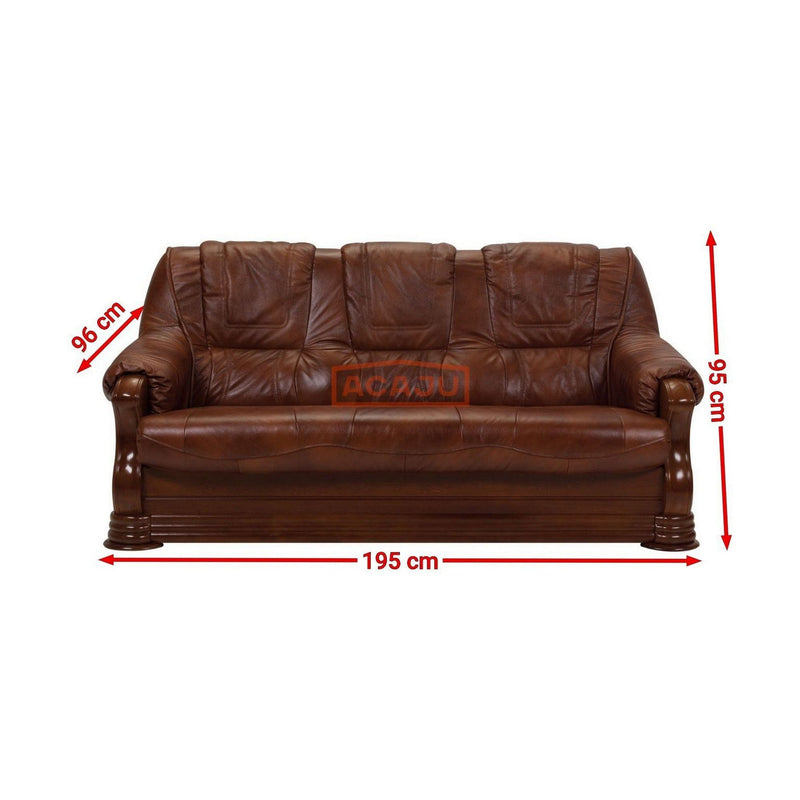 PARMA 321 pachet special (canapea extensibila 3 locuri, canapea 2 locuri fixa, fotoliu fix din piele naturala Madras)