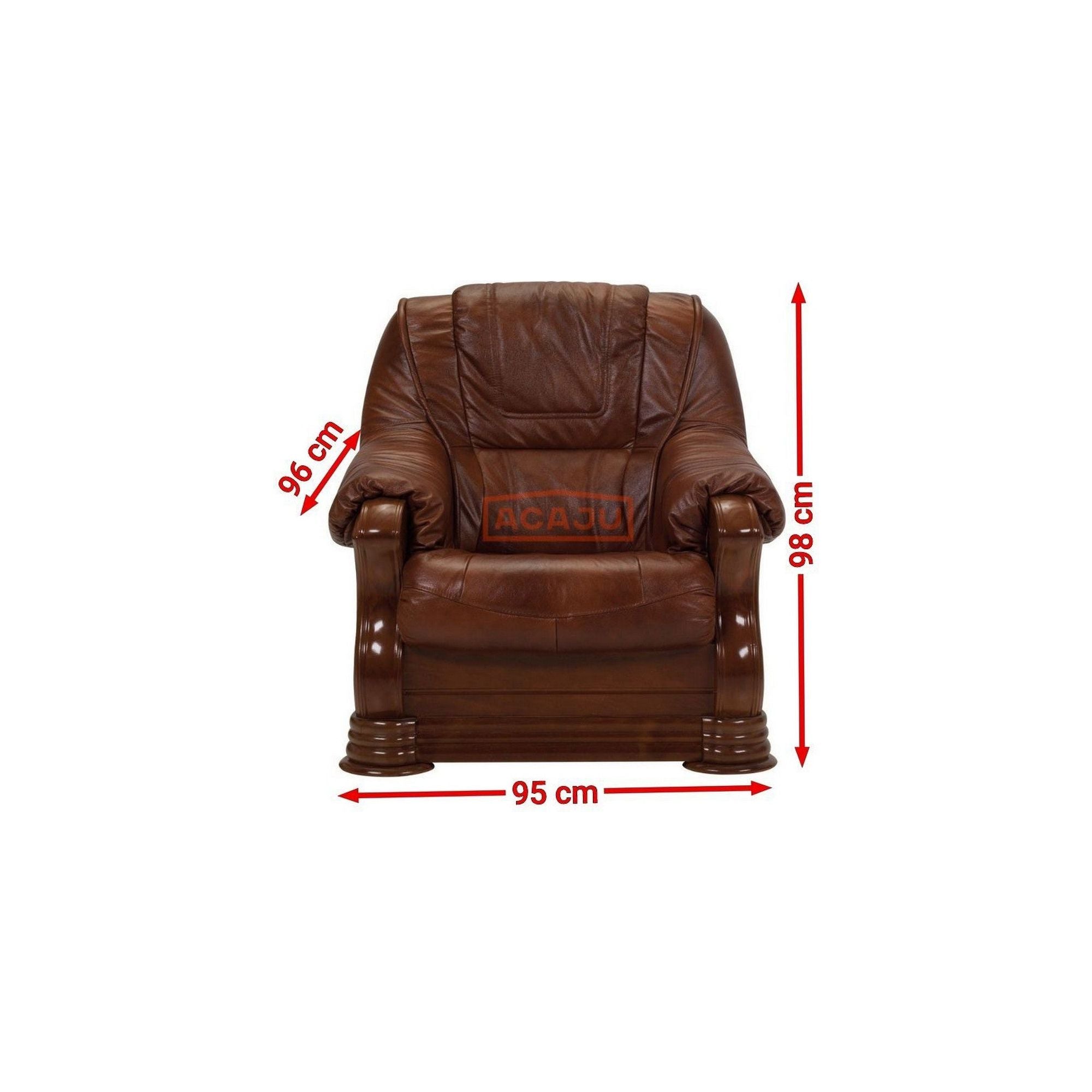 PARMA 311 pachet special FIX (canapea fixa 3 locuri, doua fotolii fixe din piele naturala Madras)