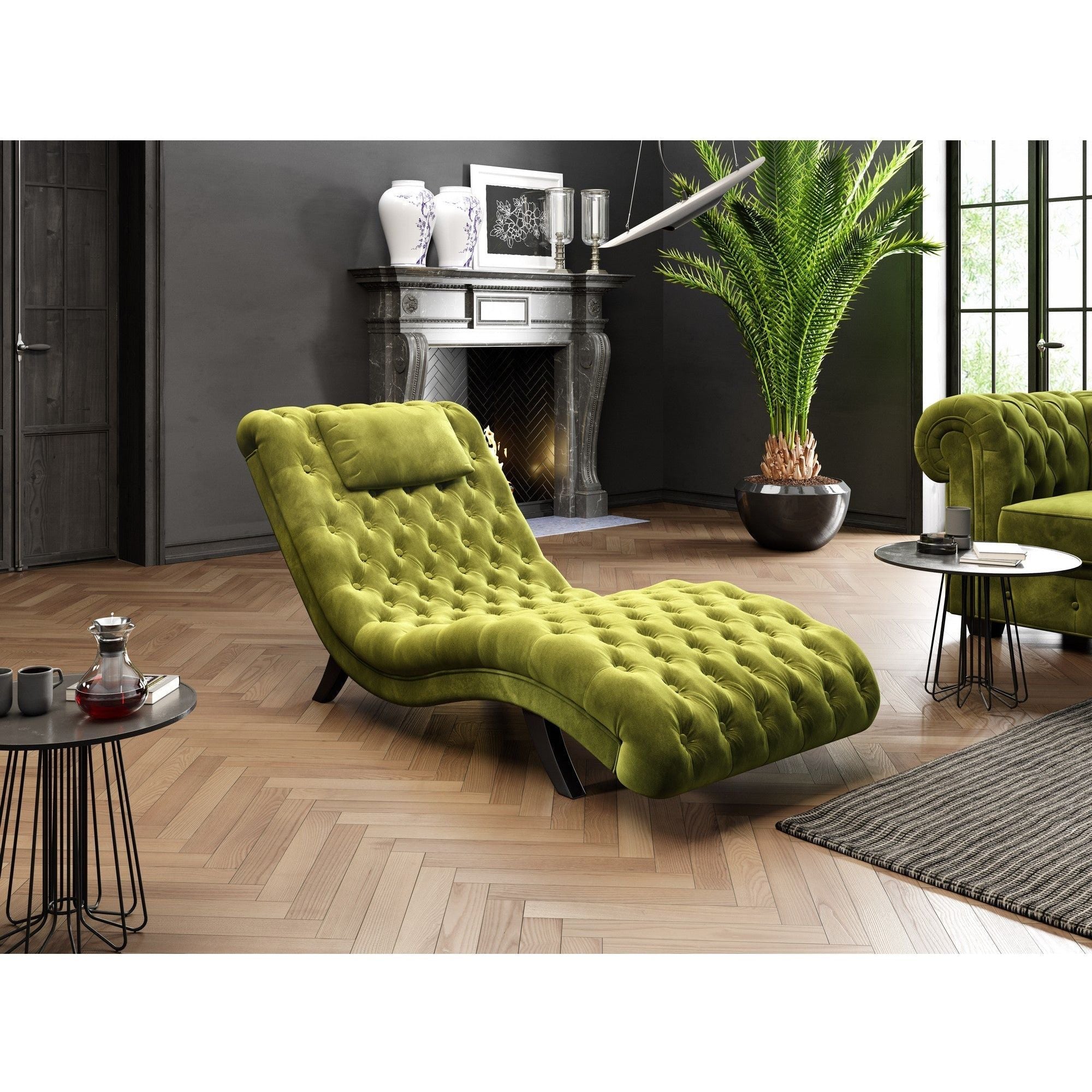 Sezlong pentru living tapitat LORD, 163X73X75 cm.