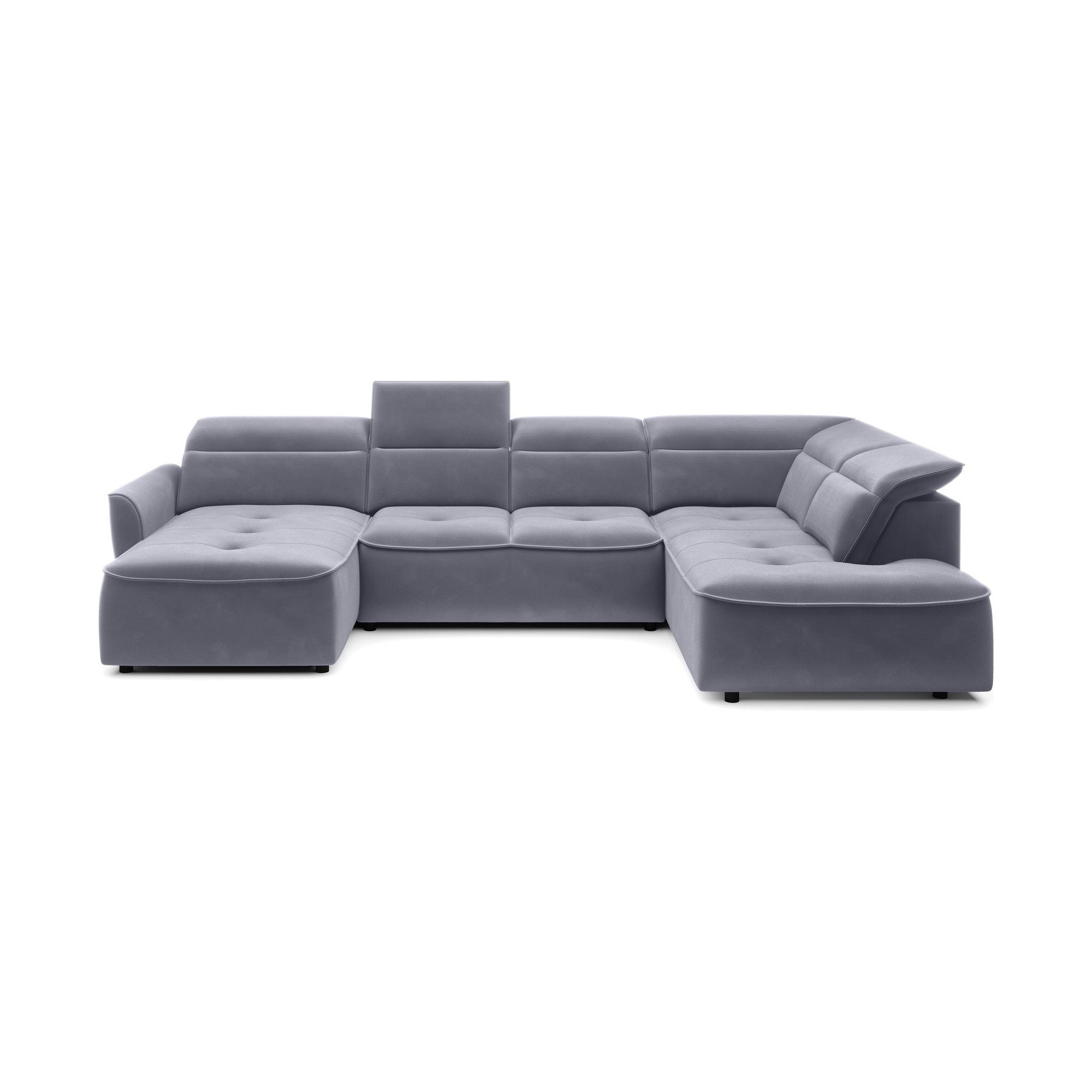 Coltar MURILLO XL, personalizabil materiale gama Oferta Avantaj, cu reglaj electric, tetiere reglabile si lada depozitare, 350x218x100 cm
