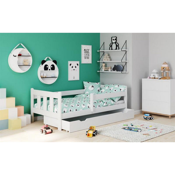Cadru pat pentru copii Marinella alb, 164x88 cm, somiera inclusa